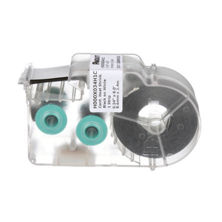Panduit H000X034H1C P1 Cassette, Continuous Heatshrink Tubing, Mil Grade Polyolefin, 8’; W x .34"; H, White
