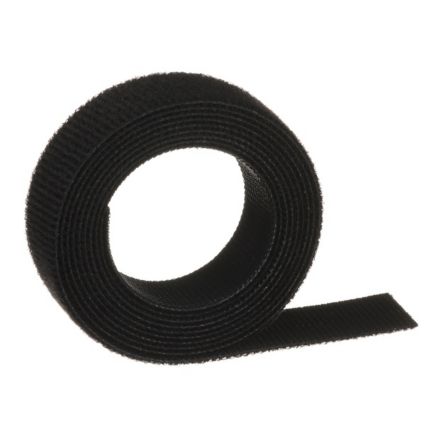 Panduit HLSP1.5S-X0 | Hook And Loop Tie, Plenum Strip, 6.0";L (152mm), .75";W (19.1mm), Black, Pack of 10