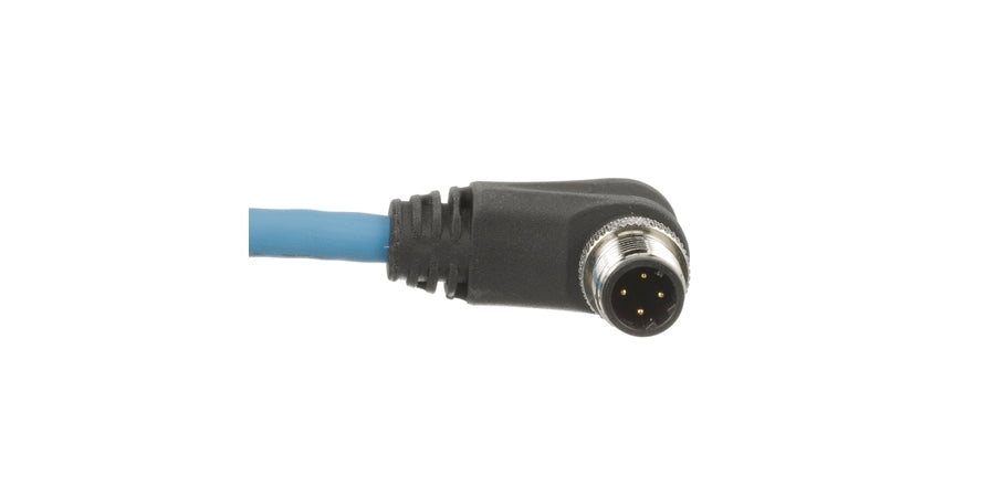 Panduit ICD25T1NTL10M | Industrialnet Cordset - M12 Angled Male D-Code Pigtail, Stp, Tpe, Teal, 10M