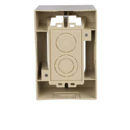 Panduit JB1EI-A | Single Gang Low Voltage 1-piece Outlet Box With Adhesive, Electric Ivory