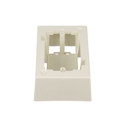 Panduit JB1IW-A | Raceway Outlet Box, 1-Piece, 1-Gang, Junction Box, Low Voltage, 5.09"; Length x 3.34"; Width x 0.75"; Height, ABS Plastic, White, For LD Profile Raceway