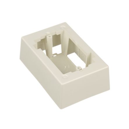 Panduit JB1IW-A | Raceway Outlet Box, 1-Piece, 1-Gang, Junction Box, Low Voltage, 5.09"; Length x 3.34"; Width x 0.75"; Height, ABS Plastic, White, For LD Profile Raceway