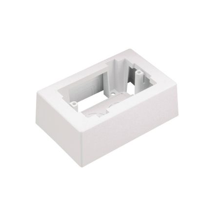 Panduit JB1IW-A | Raceway Outlet Box, 1-Piece, 1-Gang, Junction Box, Low Voltage, 5.09"; Length x 3.34"; Width x 0.75"; Height, ABS Plastic, White, For LD Profile Raceway