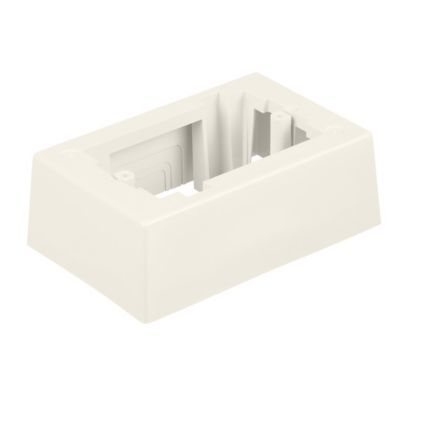Panduit JB1WH-A | Single Gang Low Voltage 1-piece Outlet Box With Adhesive, White