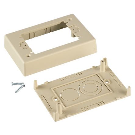 Panduit JBP1EEI | Surface Raceway, Pwr Rated Junct. Box, S/G 2-pc, Elec Ivory