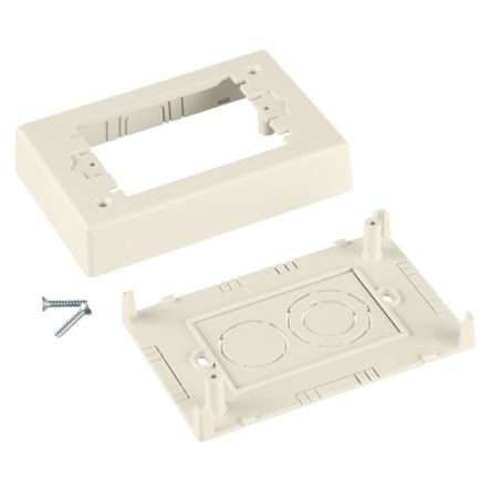 Panduit JBP1EIW | Single Gang Power Rated 2-piece Extension Outlet Box, Off White