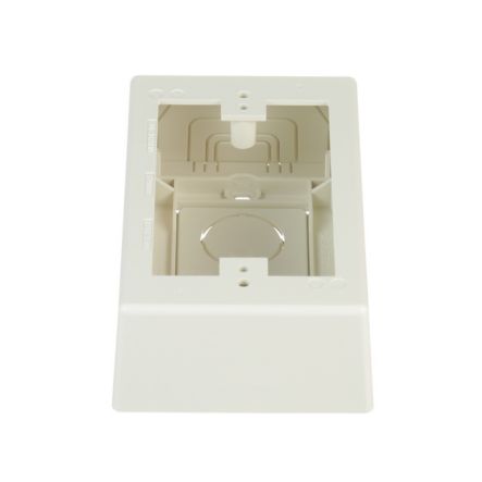 Panduit JBX3510IW-A | Single Gang Low Voltage Outlet Box With Adhesive for Screw-on Faceplates, Off White
