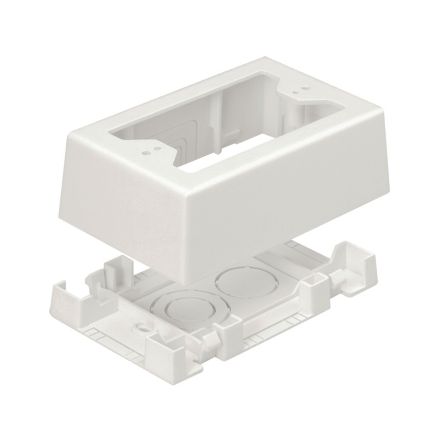 Panduit JBX3510IW-A | Single Gang Low Voltage Outlet Box With Adhesive for Screw-on Faceplates, Off White