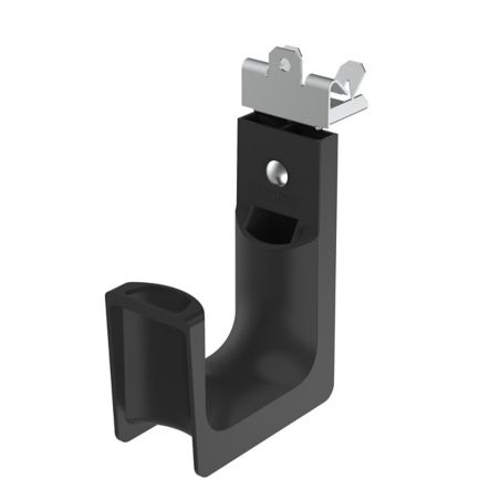 Panduit JP2SBC87RB-L20 | J Hook With Screw-on Beam Clamp Use With Flanges Up To 3/4"; (19.1mm) Thick Rotates 360 degrees, Black, Maximum Bundle Capacity 2.0";