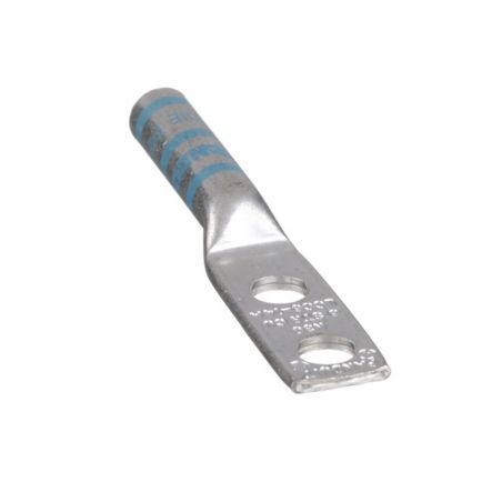 Panduit LCC6-14A-L | Pan-Lug LCC6-14A-L Comp. Lug, 6, Long, Tin Plt Cu, Strt, Two 1/4" Stud, PK50