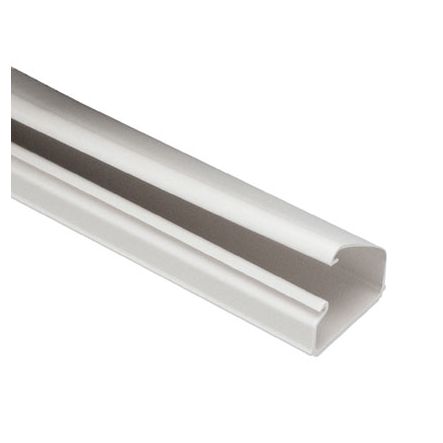 Panduit LD10WH8-A LD10 Low Voltage 1-piece Single Channel Raceway With Adhesive 8FT., White