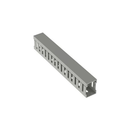 Panduit MC25X37IG2 Slotted Metric Duct, PVC, 25mm x 37mm x 2M, Light Gray, Base and Covers Sold Separately