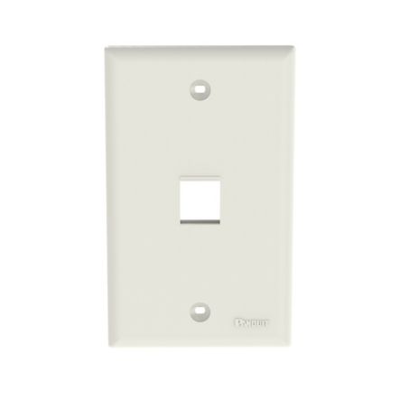 Panduit NK1FNIW | NK 1-Port, Single Gang, Flush Mount Faceplate, Off White