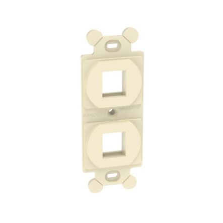 Panduit NK2106MFEI | NK 2-Port, Screw Mount ";106"; Duplex Module Frame, Electric Ivory