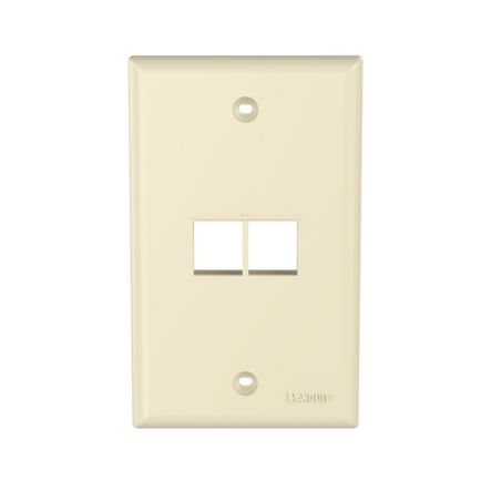 Panduit NK2FNEI | NK 2-Port, Single Gang, Flush Mount Faceplate, Electric Ivory