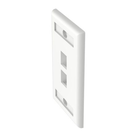 Panduit NK2FWHY | NK 2-Port, single gang, flush mount Faceplate, White, RoHS Compliant