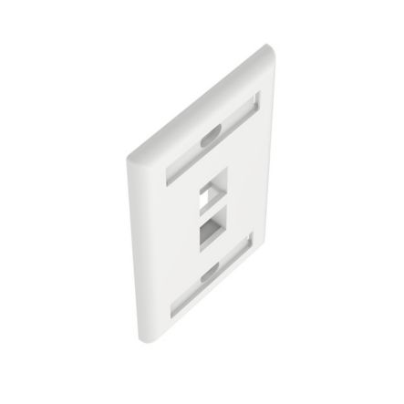 Panduit NK2FWHY | NK 2-Port, single gang, flush mount Faceplate, White, RoHS Compliant