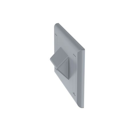 Panduit NK2HSFIGY | NetKey Faceplate, 2-Port, Horizontal, Sloped Int'l Gray, Labels