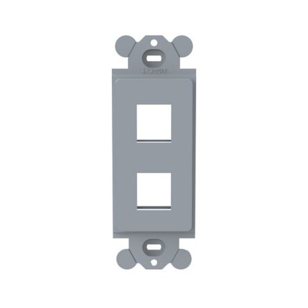 Panduit NK2RMFIG | NetKey Adapter, 2-Port, International Gray, Rectangular