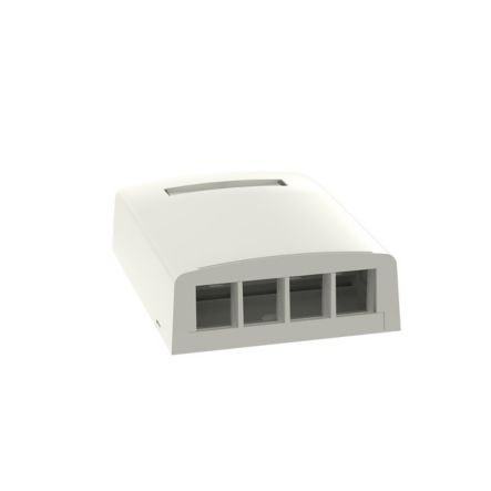 Panduit NK4BXIW-AY | NK 4-Port Surface Mount Box, Office White