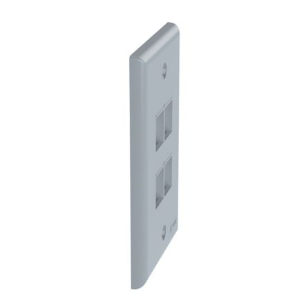 Panduit NK4FNIG | NetKey Faceplate, 4-Port, International Gray