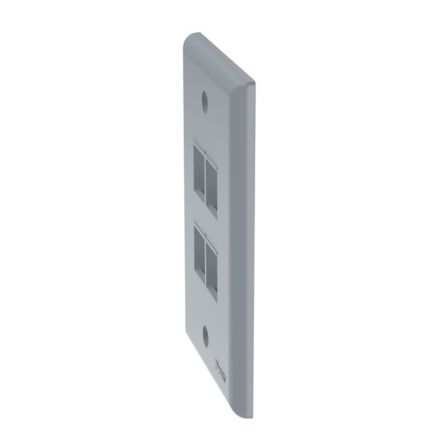 Panduit NK4FNIG | NetKey Faceplate, 4-Port, International Gray