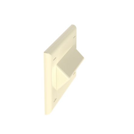 Panduit NK4HSFEIY | NetKey Faceplate 4-Port Horizontal Sloped Electric Ivory, Labels