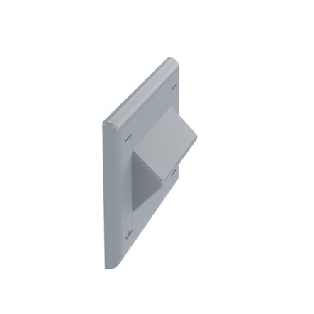 Panduit NK4HSFIGY | NetKey Faceplate, 4-Port, Horizontal, Sloped, Int'l Gray, Labels