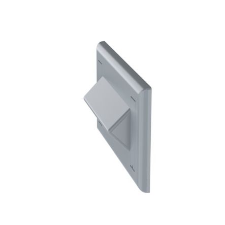 Panduit NK4HSFIGY | NetKey Faceplate, 4-Port, Horizontal, Sloped, Int'l Gray, Labels
