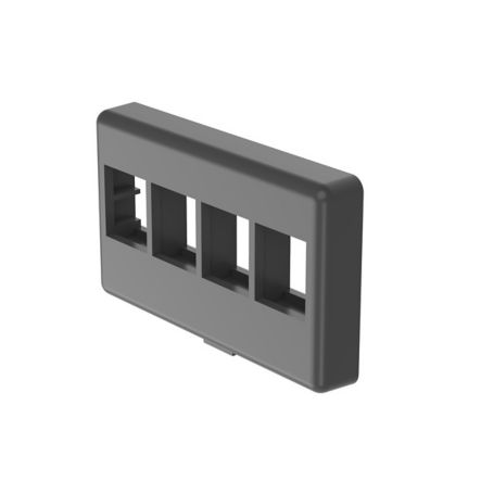 Panduit NK4MFBL | NK 4-Port, Modular furniture Faceplate, Black