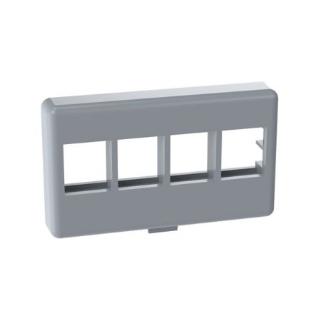 Panduit NK4MFIG | NetKey 4 Position Modular Furniture Faceplate, International Gray