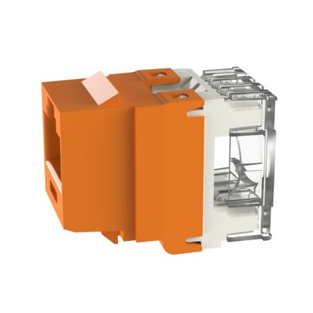 Panduit NK688MOR-Q | NetKey Cat 6 Punchdown Jack, Orange - Pack of 25