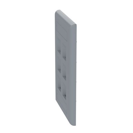 Panduit NK6FIGY | Netkey Faceplate, 6-Port, International Gray, With Label Pocket