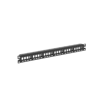 Panduit NKPP24FMY NK Modular Patch Panel, Flat, Flush Mount, 24 Port, 1 RU