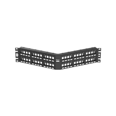 Panduit NKPPA48FMY | NetKey Ang Flush Patch Panel, 48 Port, 2 RU, BL