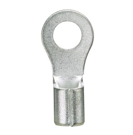 Panduit P10-14R-D | Pan-Term P10-14R-D Ring Terminal, Bare, 10-14 AWG, 1/4" Stud, PK500