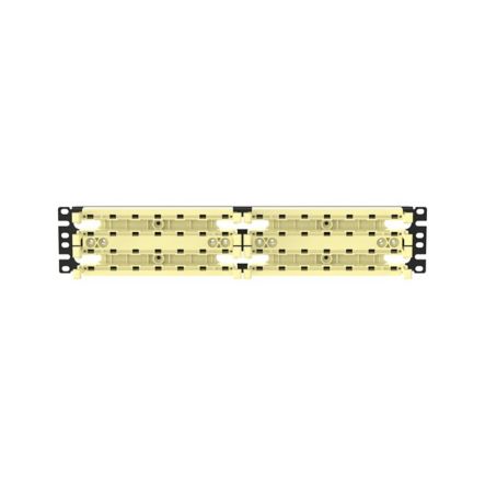 Panduit P110B100R2Y | Two 100 Pair 110 Punchdown Bases Pre-Mounted To 19 Rack Mount Panel