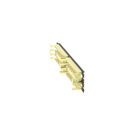 Panduit P110B100R2Y | Two 100 Pair 110 Punchdown Bases Pre-Mounted To 19 Rack Mount Panel