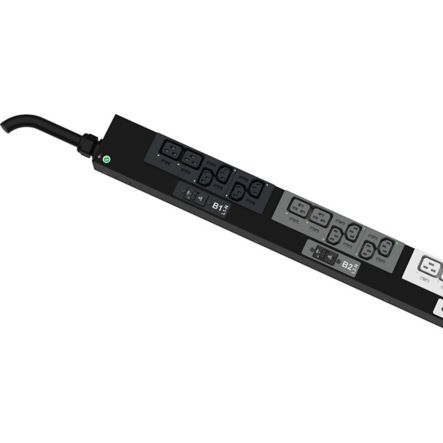 Panduit P36E04M | MS PDU, 30AMP, 415V, (24)C13, (12)C19, IEC 60309 3P+N+E 6h 30A (IP44)