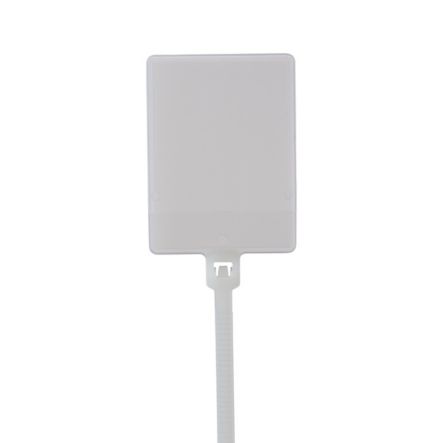 Panduit PLF1MA-C | Pan-Ty PLF1MA-C Write-On Cable Tie, PA6.6, 5.1"L, 18lb, PK100