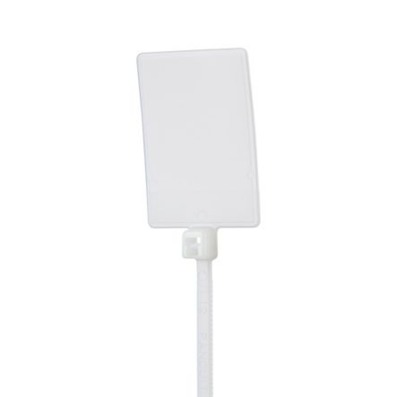 Panduit PLF1MA-C | Pan-Ty PLF1MA-C Write-On Cable Tie, PA6.6, 5.1"L, 18lb, PK100