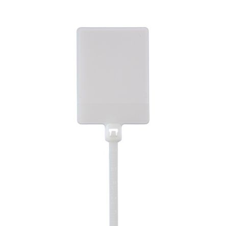 Panduit PLF1MA-C | Pan-Ty PLF1MA-C Write-On Cable Tie, PA6.6, 5.1"L, 18lb, PK100