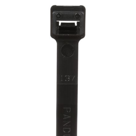 Panduit PLT2H-L0 | Pan-Ty PLT2H-L0 Cable Tie, Black, UV PA6.6, 8.1"L, 120lb, PK50