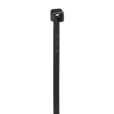 Panduit PLT2M-M0 | Pan-Ty PLT2M-M0 Cable Tie, Black, UV PA6.6, 8"L, 18lb, PK1000
