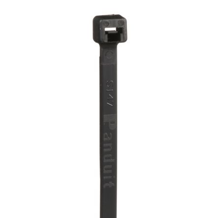 Panduit PLT4S-C30 | Pan-Ty PLT4S-C30 Cable Tie, Black, High Heat PA6.6, 14.5"L, 50lb, PK100