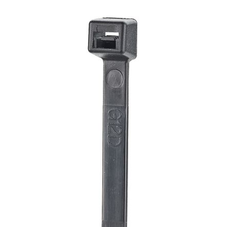 Panduit PLT5S-C0 | Pan-Ty Plt5S-C0 Cable Tie, Black, Uv Pa6.6, 17.5"L, 50Lb, Pk100