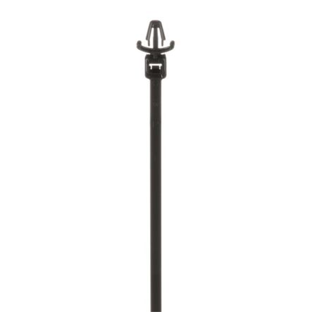 Panduit PLWP1.5I-D30 | Pan-Ty PLWP1.5I-D30 Wing Push Mount Tie, Black, High Heat PA6.6, 6"L, 40lb