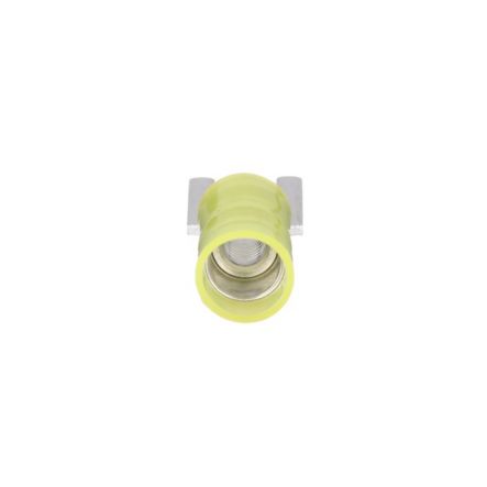 Panduit PN10-10F-L | Pan-Term PN10-10F-L Fork Terminal, Yellow, Nylon, 10-12 AWG, #10 Stud, PK50