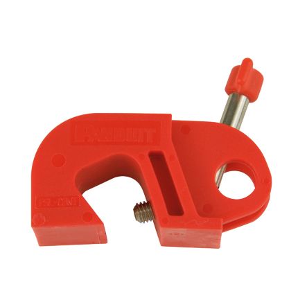 Panduit PSL-CBNT No-Tool Circuit Breaker Lockout Device, Red
