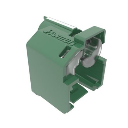 Panduit PSL-DCPLRE-GR | Recessed, Lock-In Devices, Green